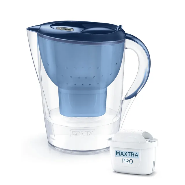 Bình BRITA Marella XL màu xanh và lõi MAXTRA PRO đi kèm