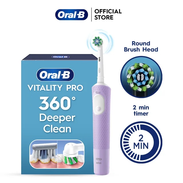 Oral-B Vitality Pro màu tím và hộp, ảnh đại diện dòng Vitality